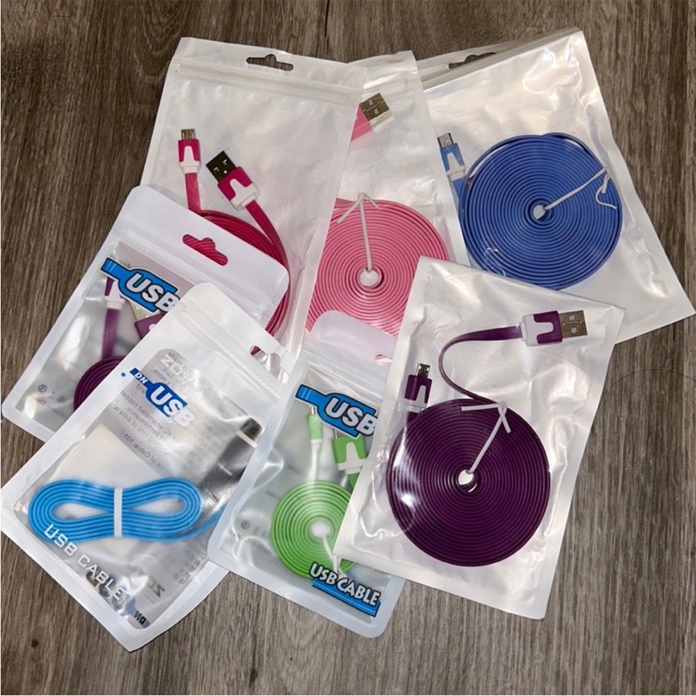 Flat Noodle USB Data Sync Charger Cable